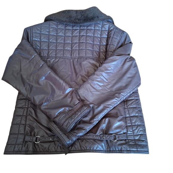 Vintage Fusalp Made in France Brown Ski Jacket Faux Fur Collar 70s 80s Size 16 - Picture 5 of 12